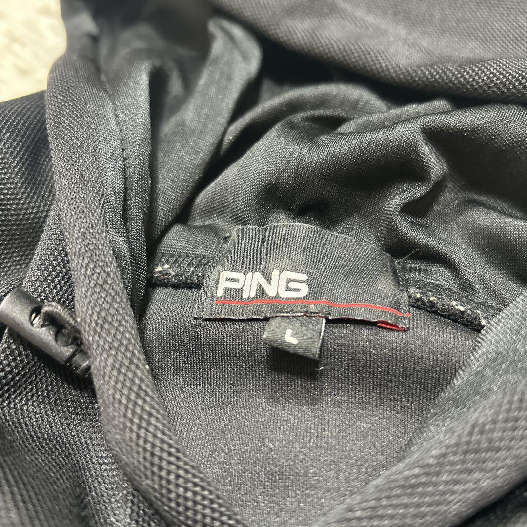 PING ピン　ゴルフウェア　パーカー　ブラック　黒　Lサイズ　メンズ