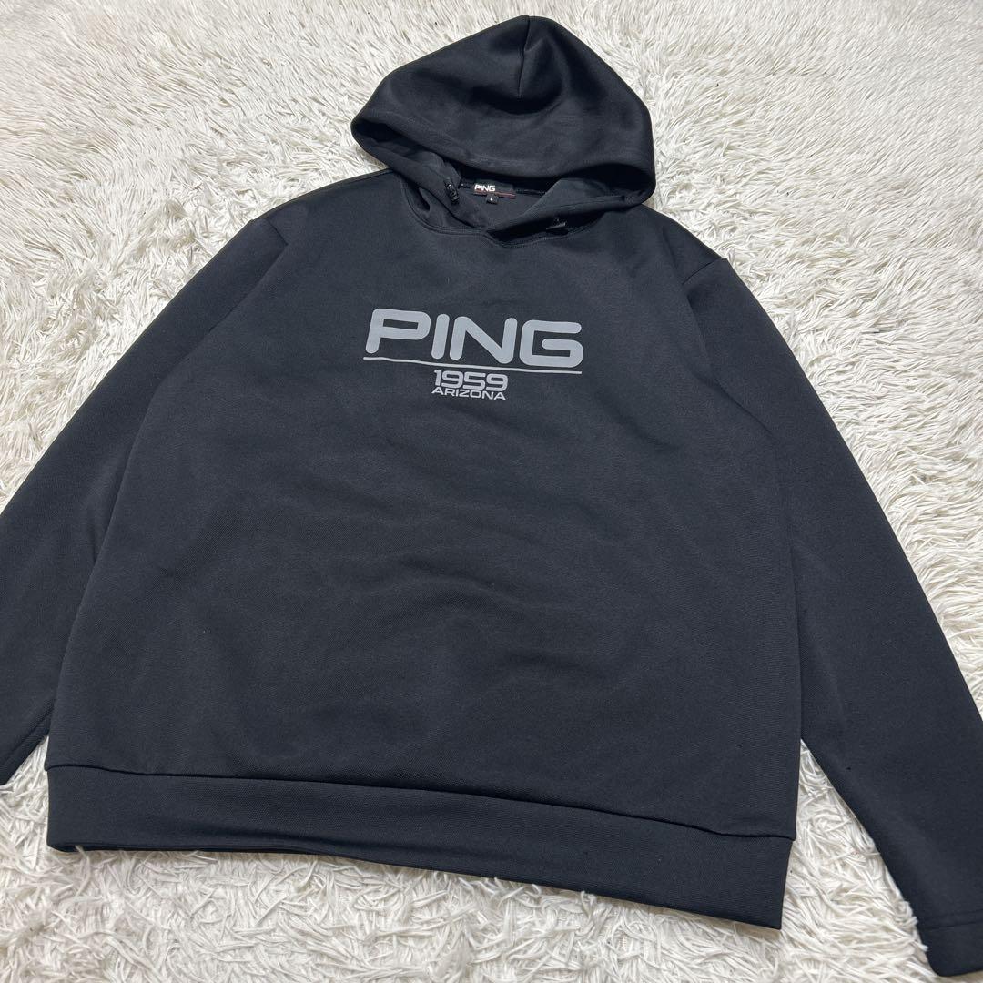 PING ピン　ゴルフウェア　パーカー　ブラック　黒　Lサイズ　メンズ