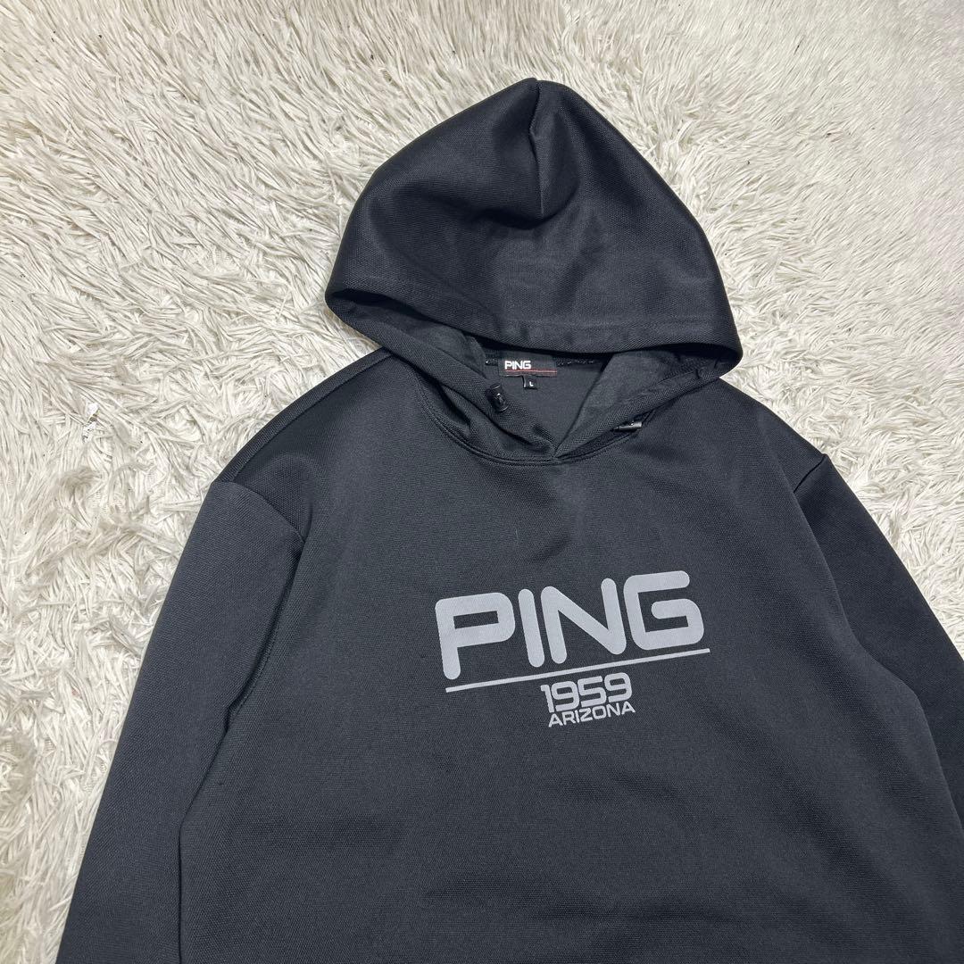 PING ピン　ゴルフウェア　パーカー　ブラック　黒　Lサイズ　メンズ