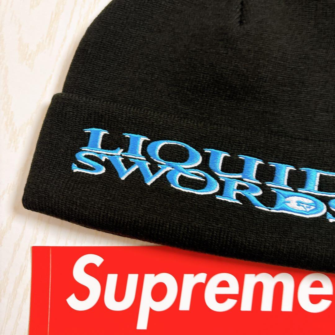 Supreme シュプリーム　ニット帽　ビーニー　リキッドソード　ブラック　黒