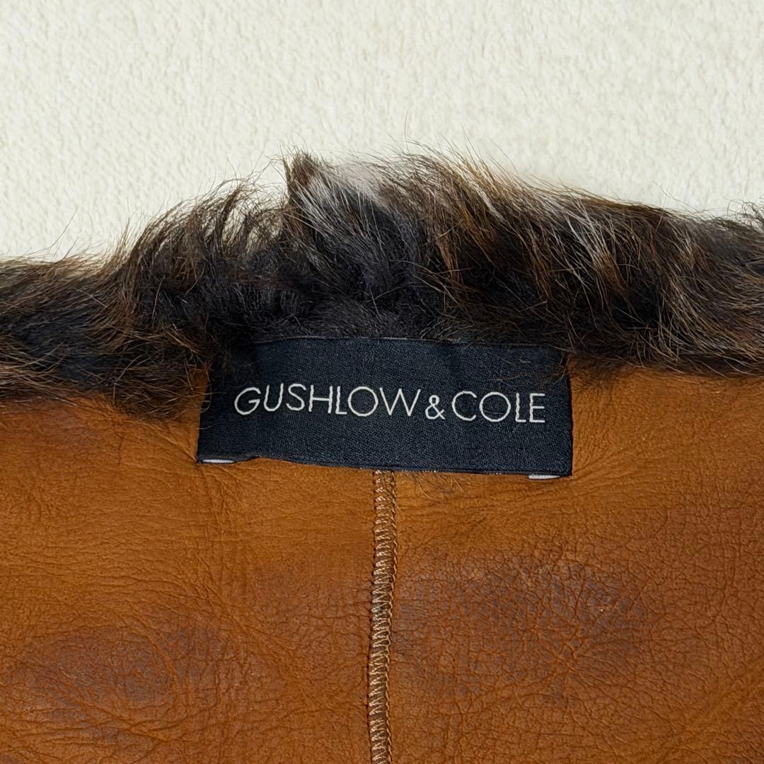 ガッシュロウアンドコール　リアルファー ヒョウ柄ショール 羊革　ストール