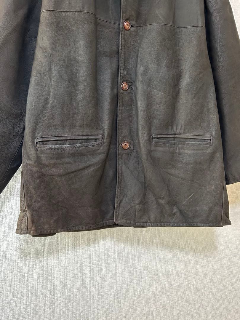 VERA PELLEイタリア製 90s レザーカバーオール ジャケット