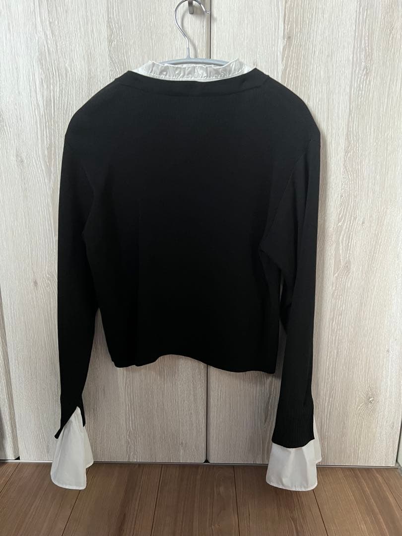 EIMY ISTOIRE Attached collar カーディガンBLACK