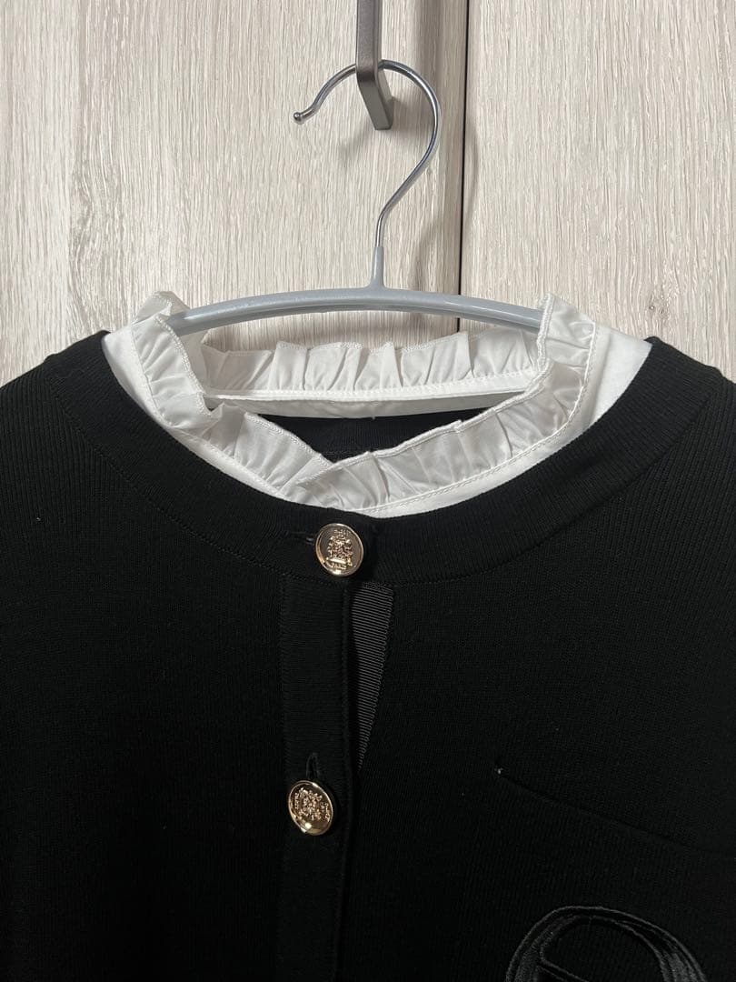 EIMY ISTOIRE Attached collar カーディガンBLACK