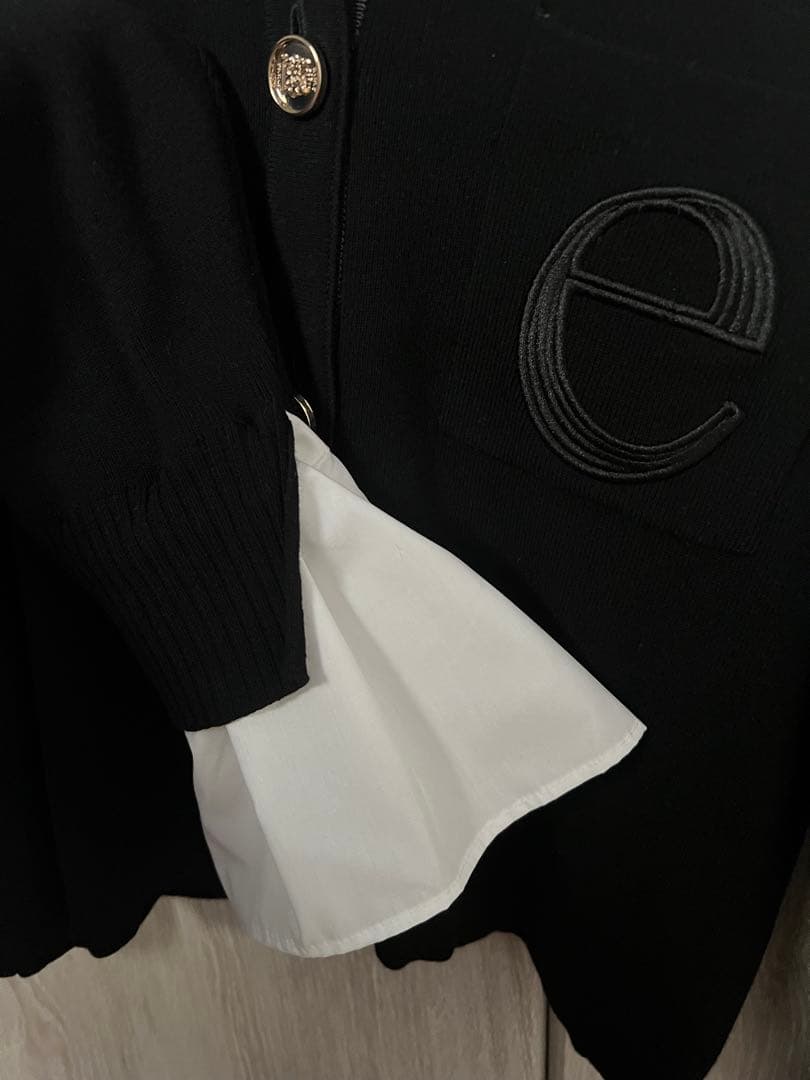 EIMY ISTOIRE Attached collar カーディガンBLACK