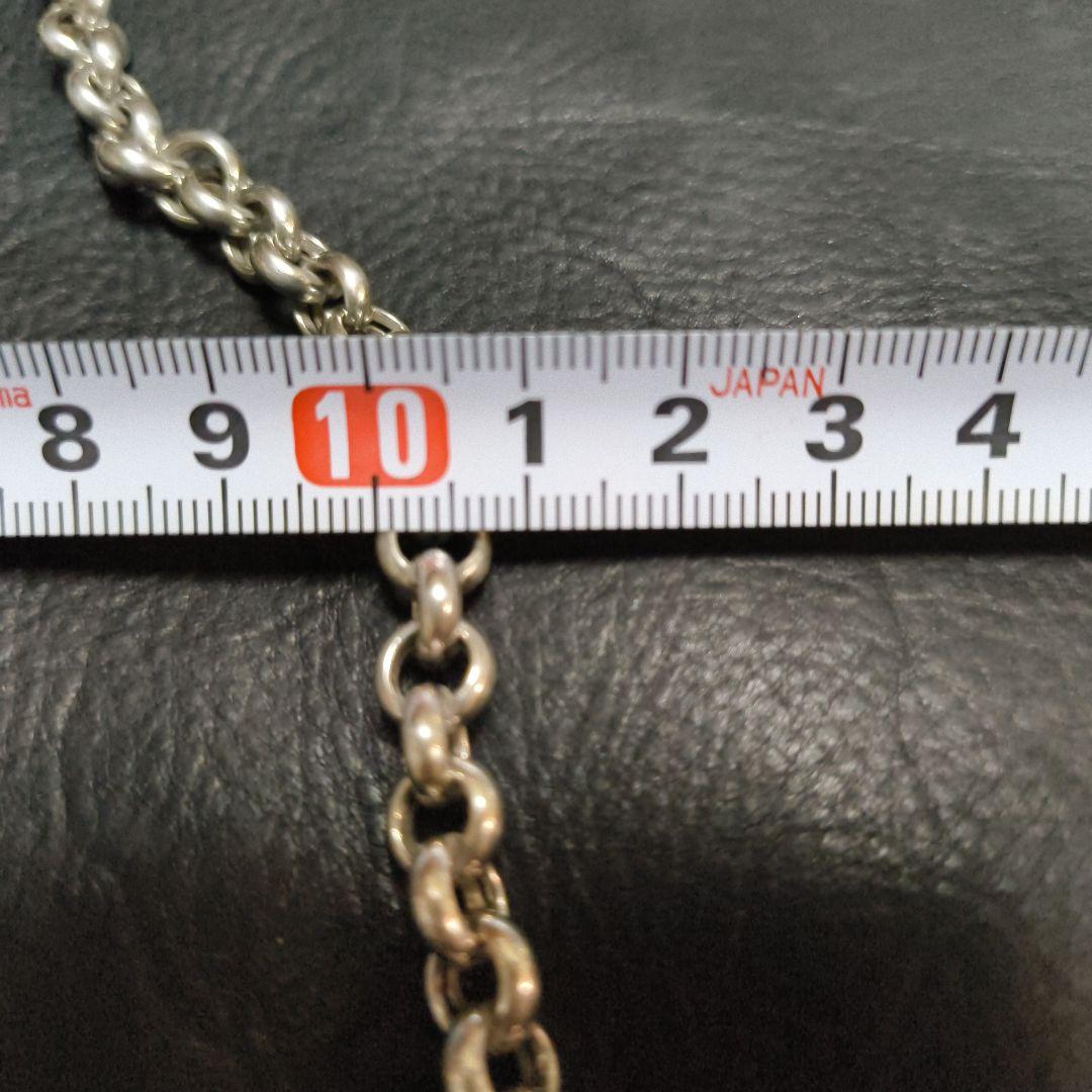 シルバー925 ネックレス 甲丸 ロールチェーン 太め 8mm 42cm