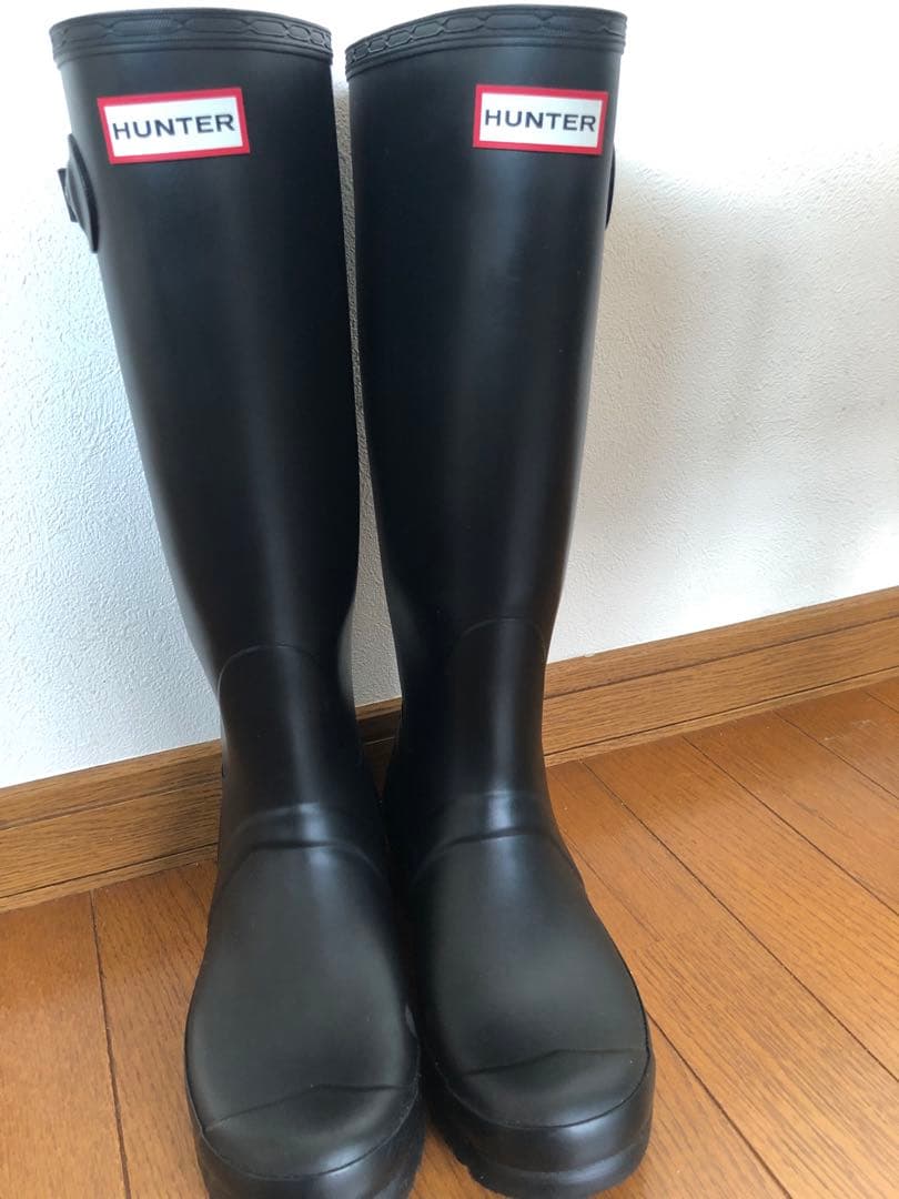 Hunter タータンチェック柄 レインブーツ