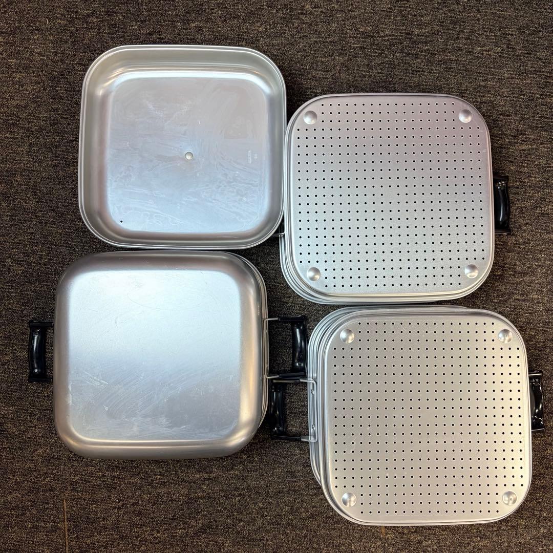 AKAO アカオ 角型蒸器 30cm 二重 三段 調理器具 業務用