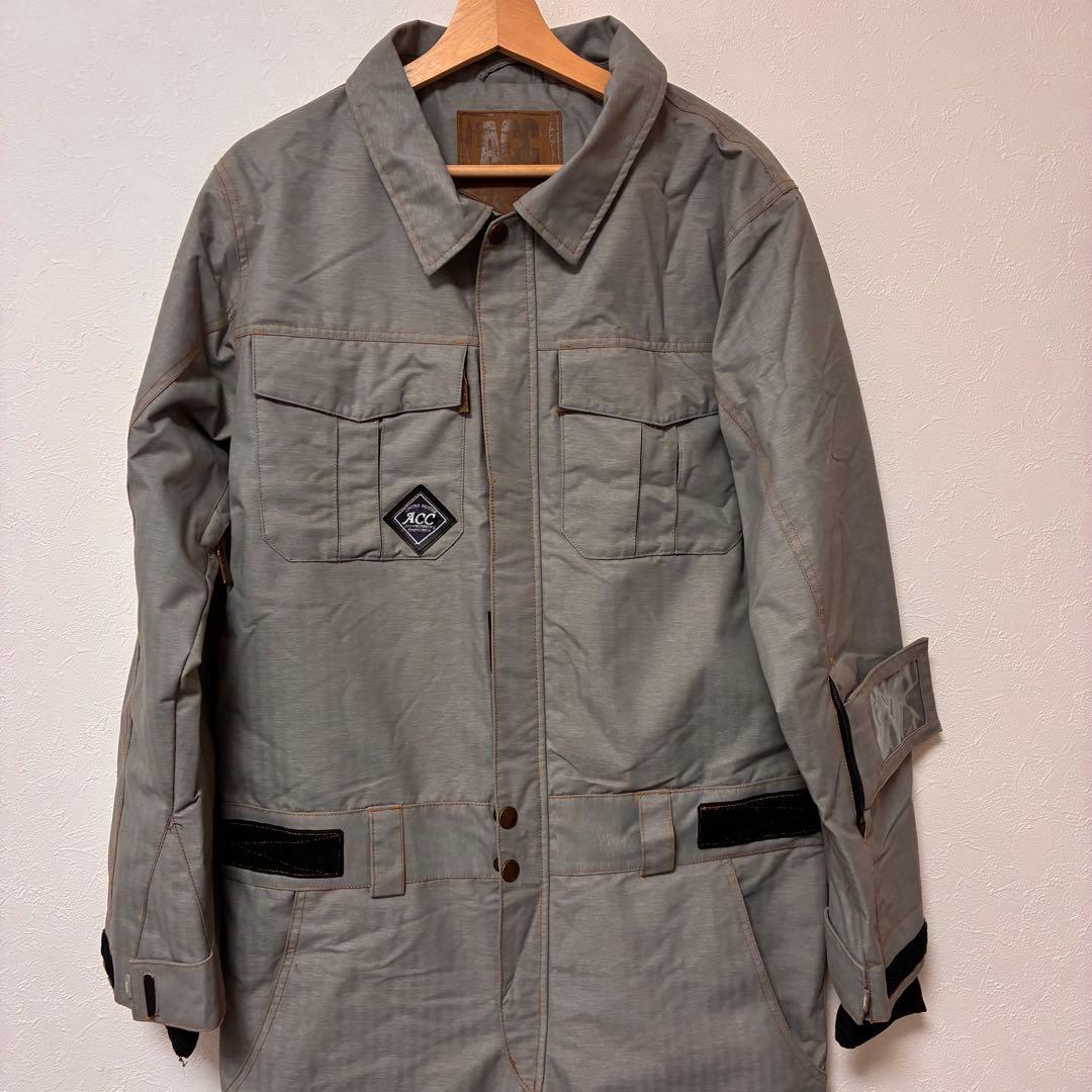 美品　ACC メンズ　スキー　スノボ　ウェア　つなぎ　M グレー　かっこいい