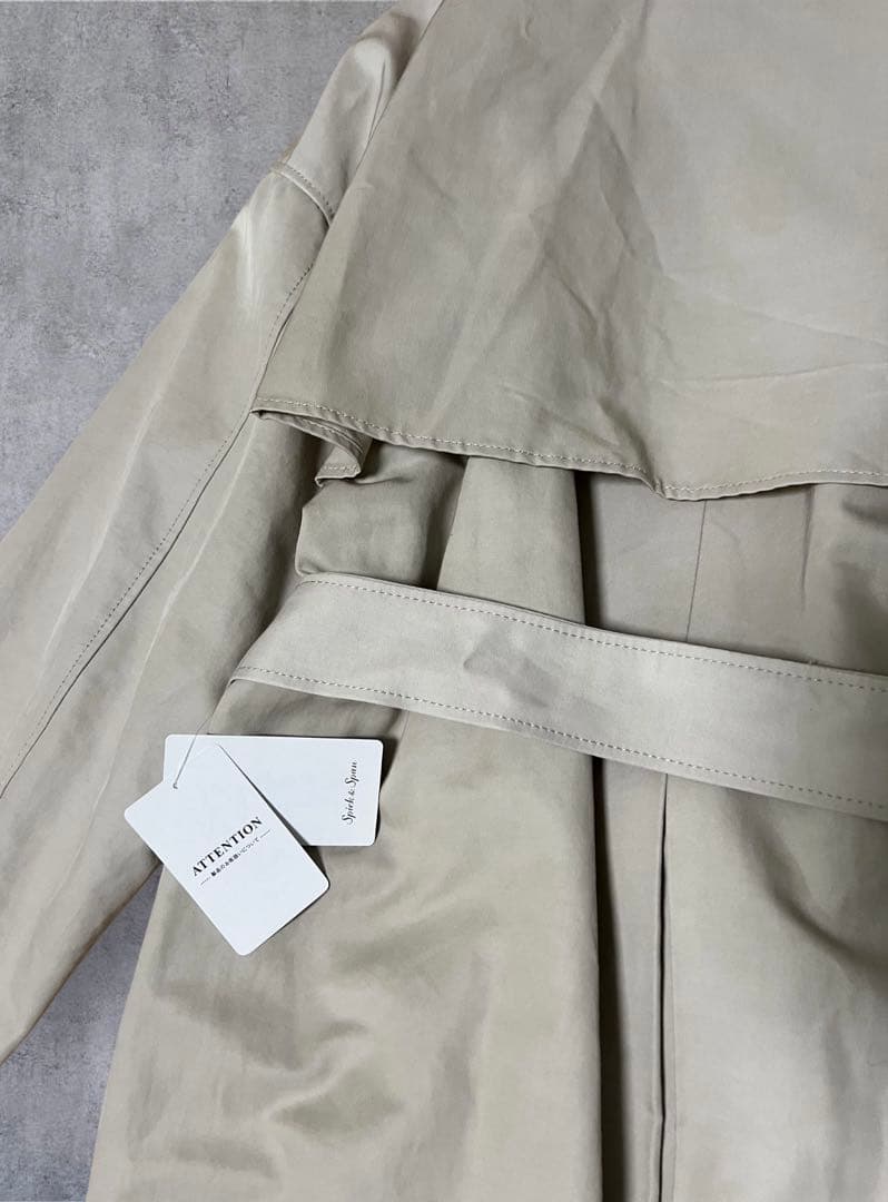 新品✨Spick and Span　C/Cuノーカラートレンチコート 完売品
