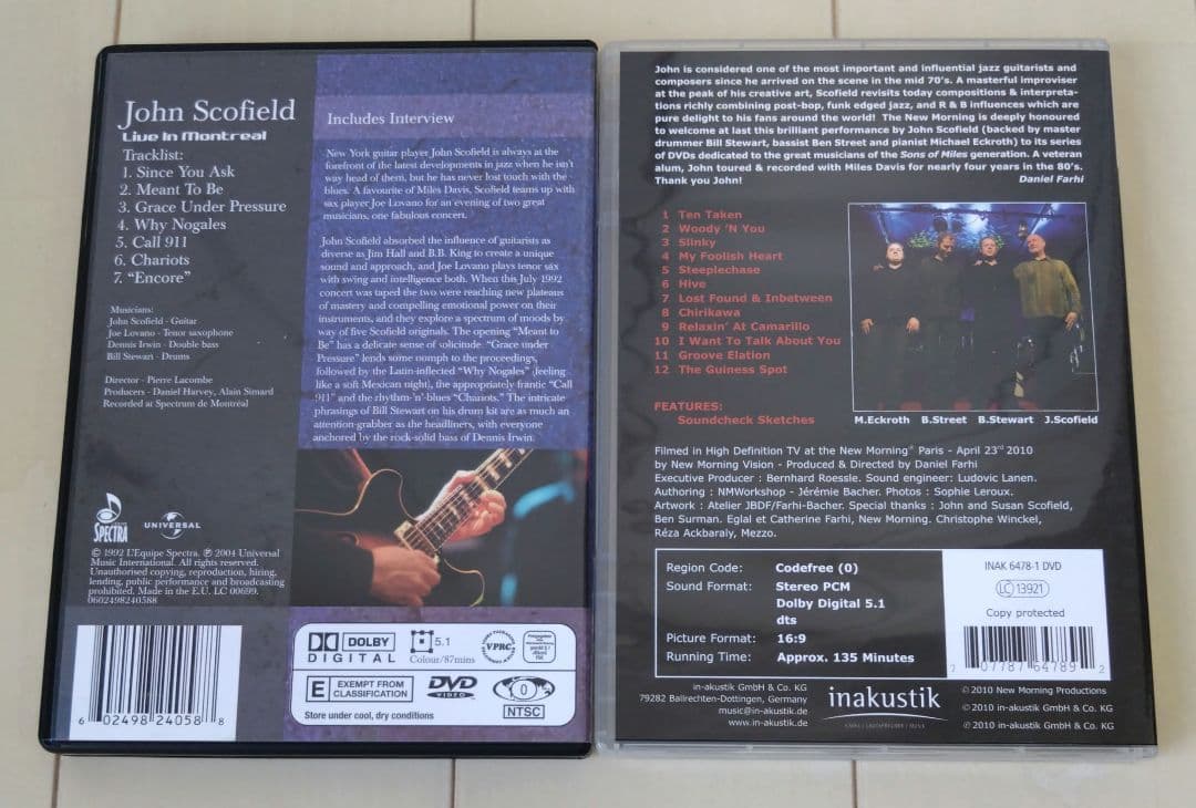 John Scofield 　ジョン・スコフィールド　DVD 2枚まとめて