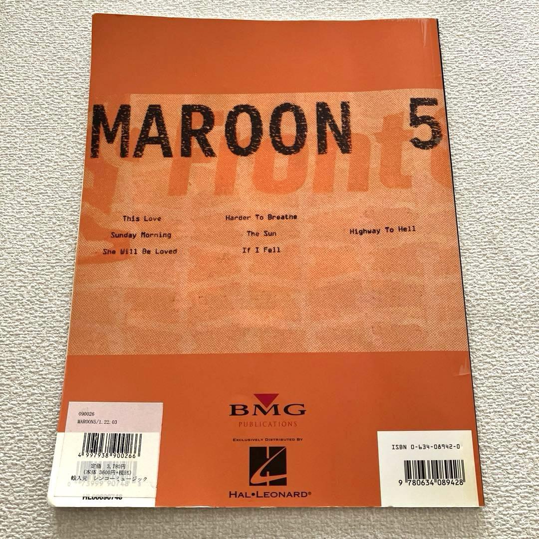 MAROON 5 1.22.03.ACOUSTIC 楽譜