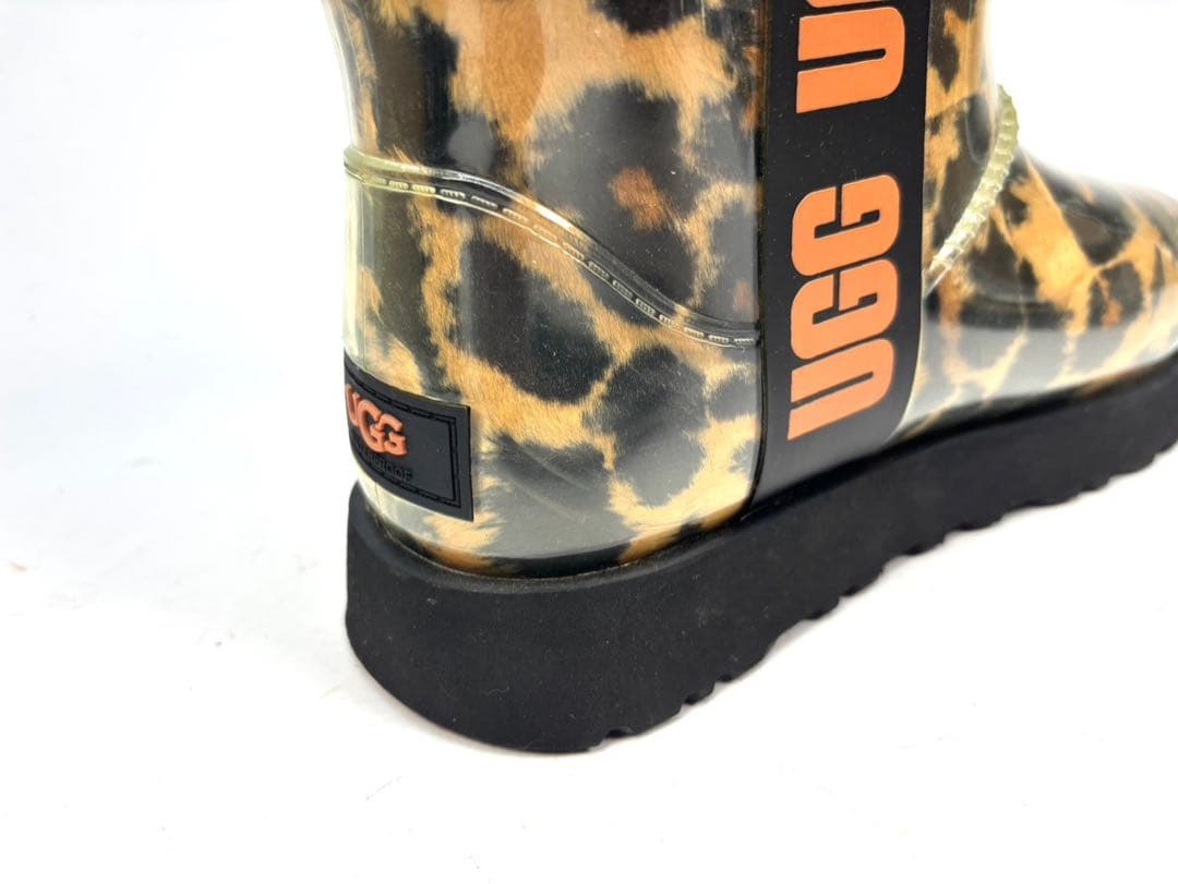 UGG アグ　レインブーツ　レオパード　ヒョウ柄　ムートン　22