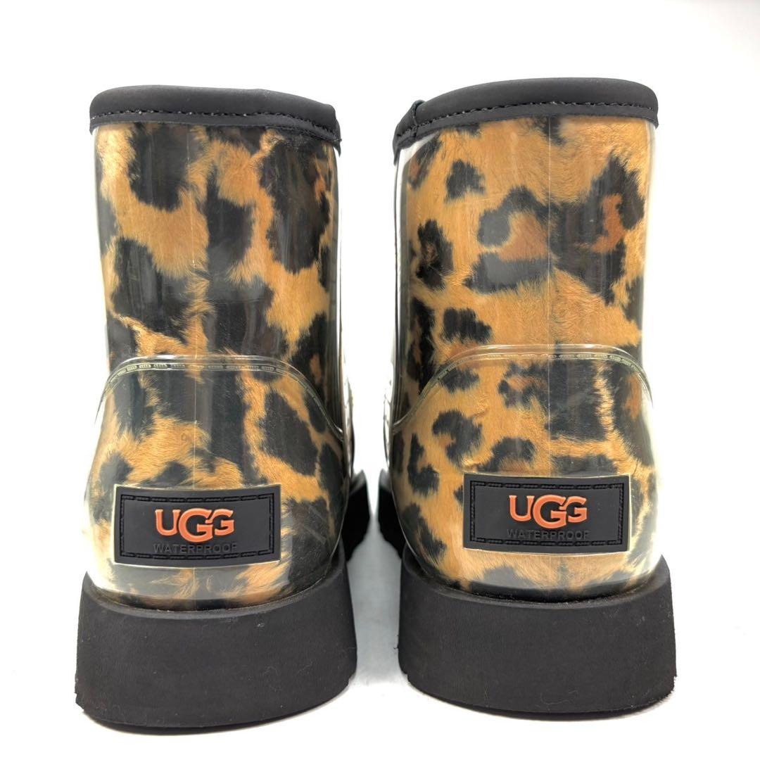 UGG アグ　レインブーツ　レオパード　ヒョウ柄　ムートン　22