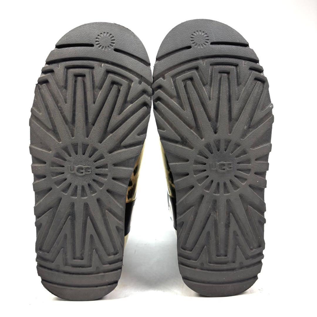 UGG アグ　レインブーツ　レオパード　ヒョウ柄　ムートン　22