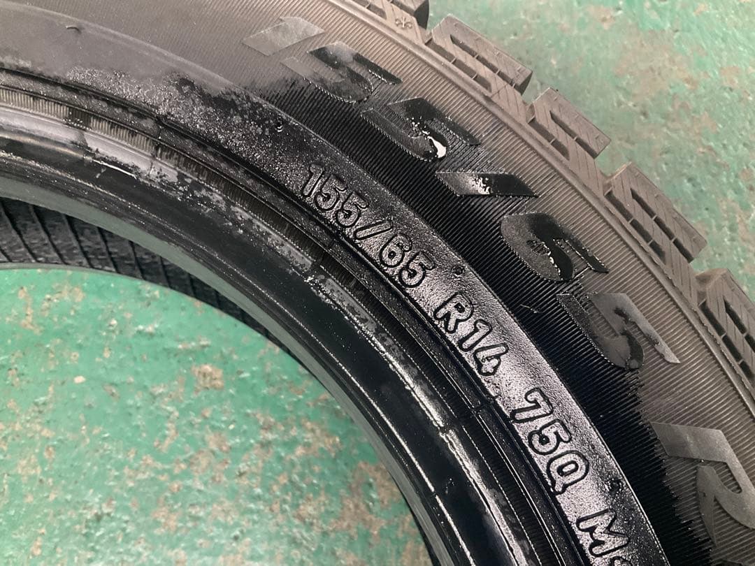 【送料無料】ピレリ　アイスアシンメトリコ　155/65R14 中古タイヤ4本