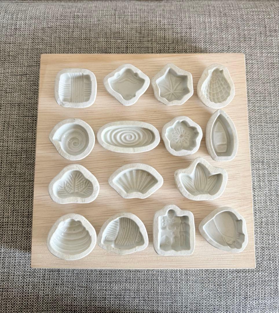 清水焼 陶器 菓子型 15個
