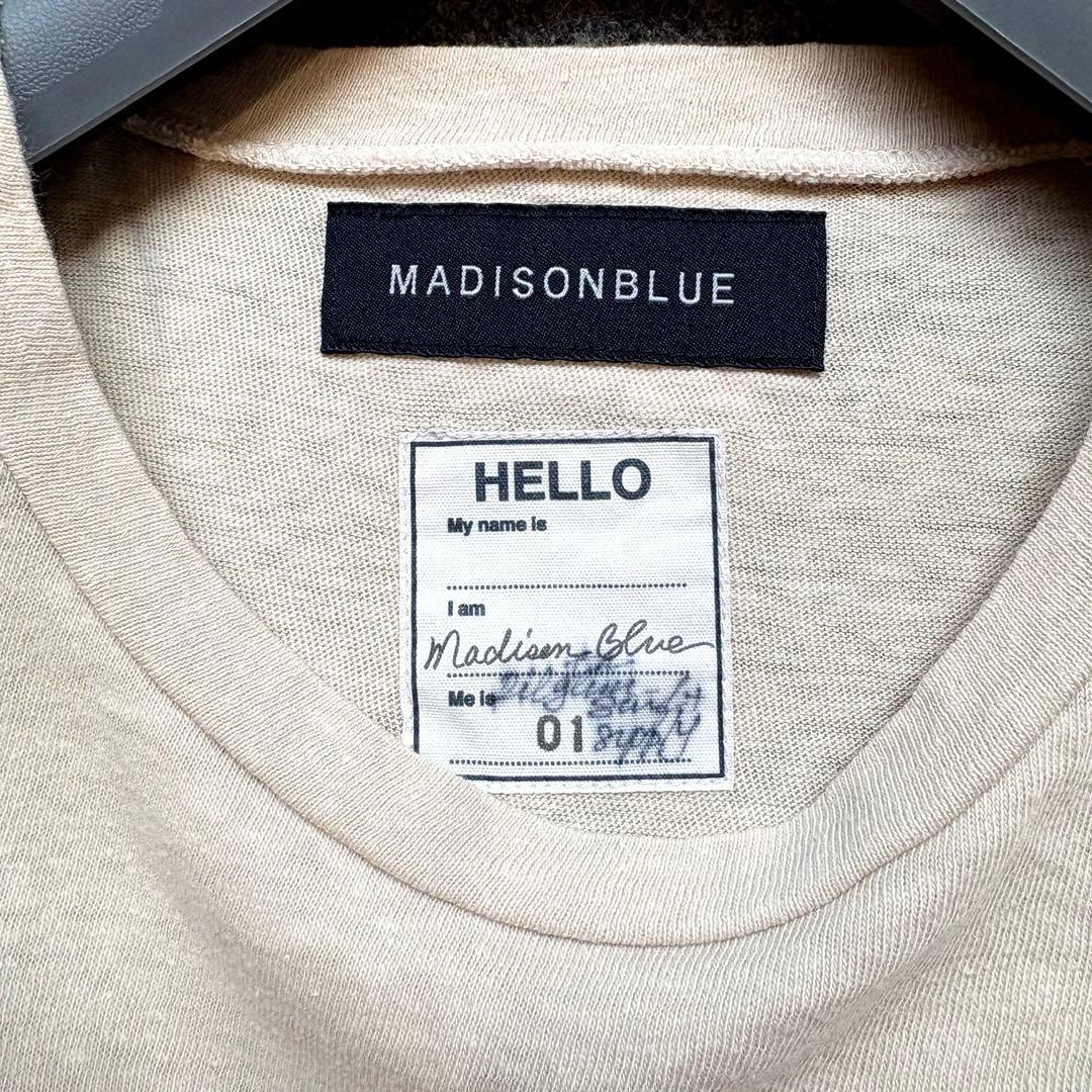美品希少 マディソンブルー 01 ピルグリム別注 HELLO Tシャツ ベージュ
