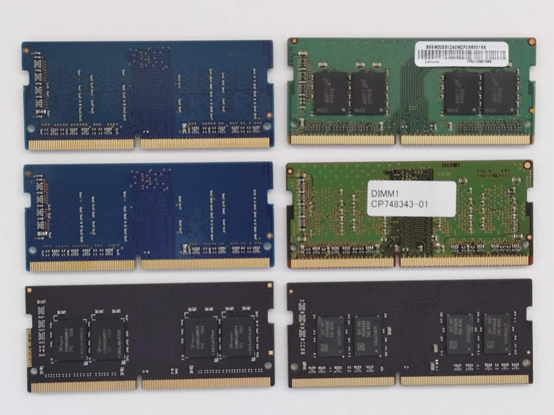 Tariq Nouman ノート用メモリDDR4いろいろ4GB×6枚セット