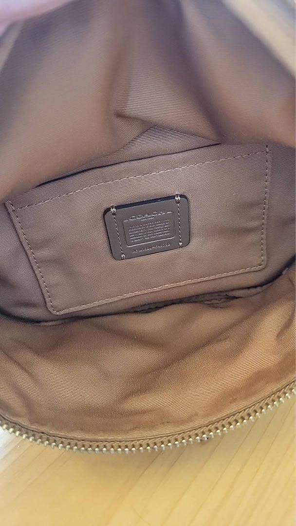 COACH ウエストポーチベージュ ボディバッグ