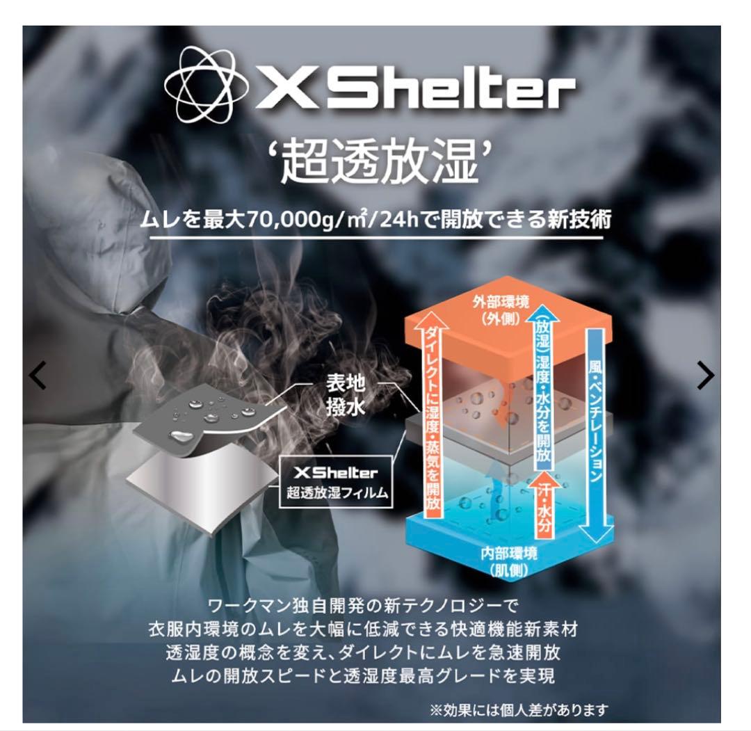 新品　XShelter超透放湿サイドフルジップレインパンツ