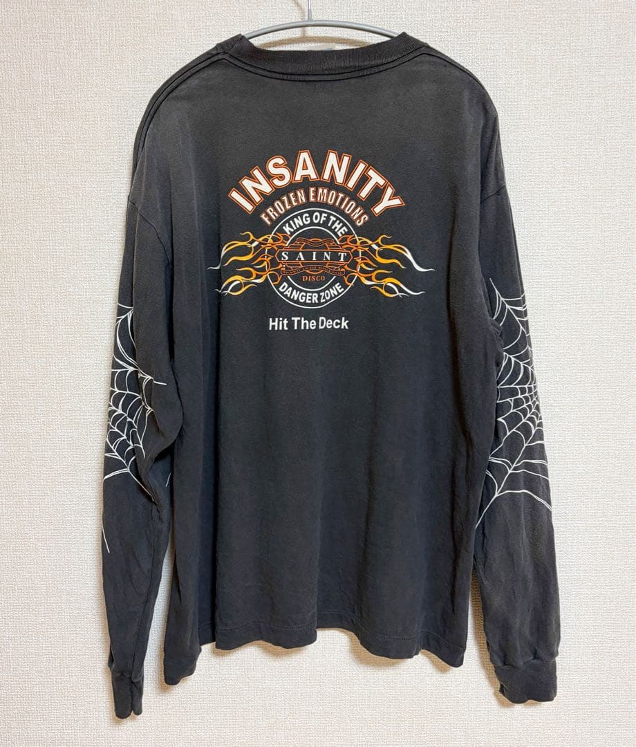 SAINT MICHAEL ML_LS TEE INSANITY ブラック M