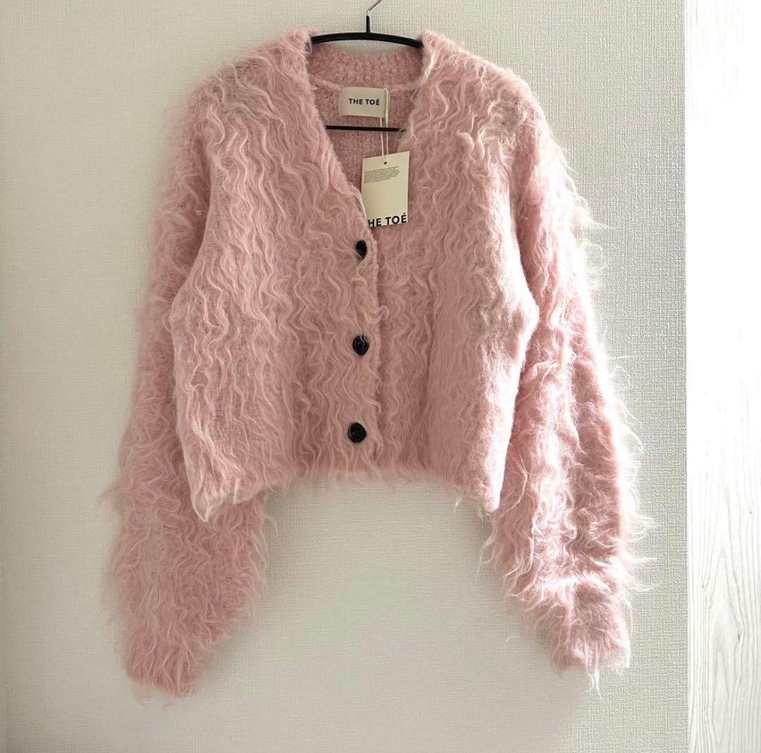 【新品】完売品 Sサイズ THETOE SHAGGY CARDIGAN ピンク