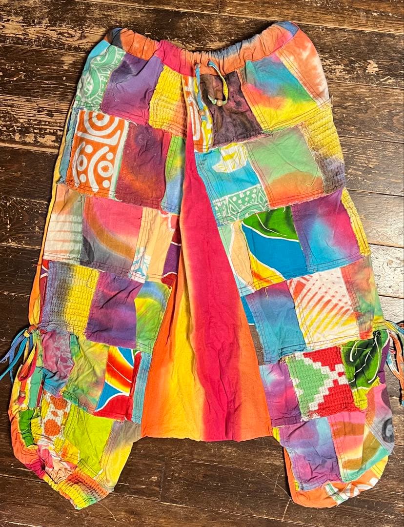 EL RODEO マルチカラー パッチワーク サルエルパンツ