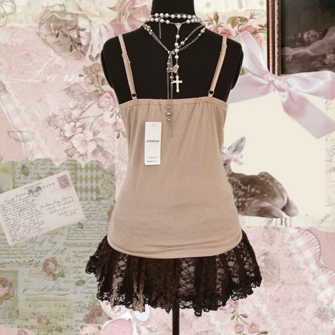 y2k axes femme ビッグリボン キャミソール レース ウィッシュコア