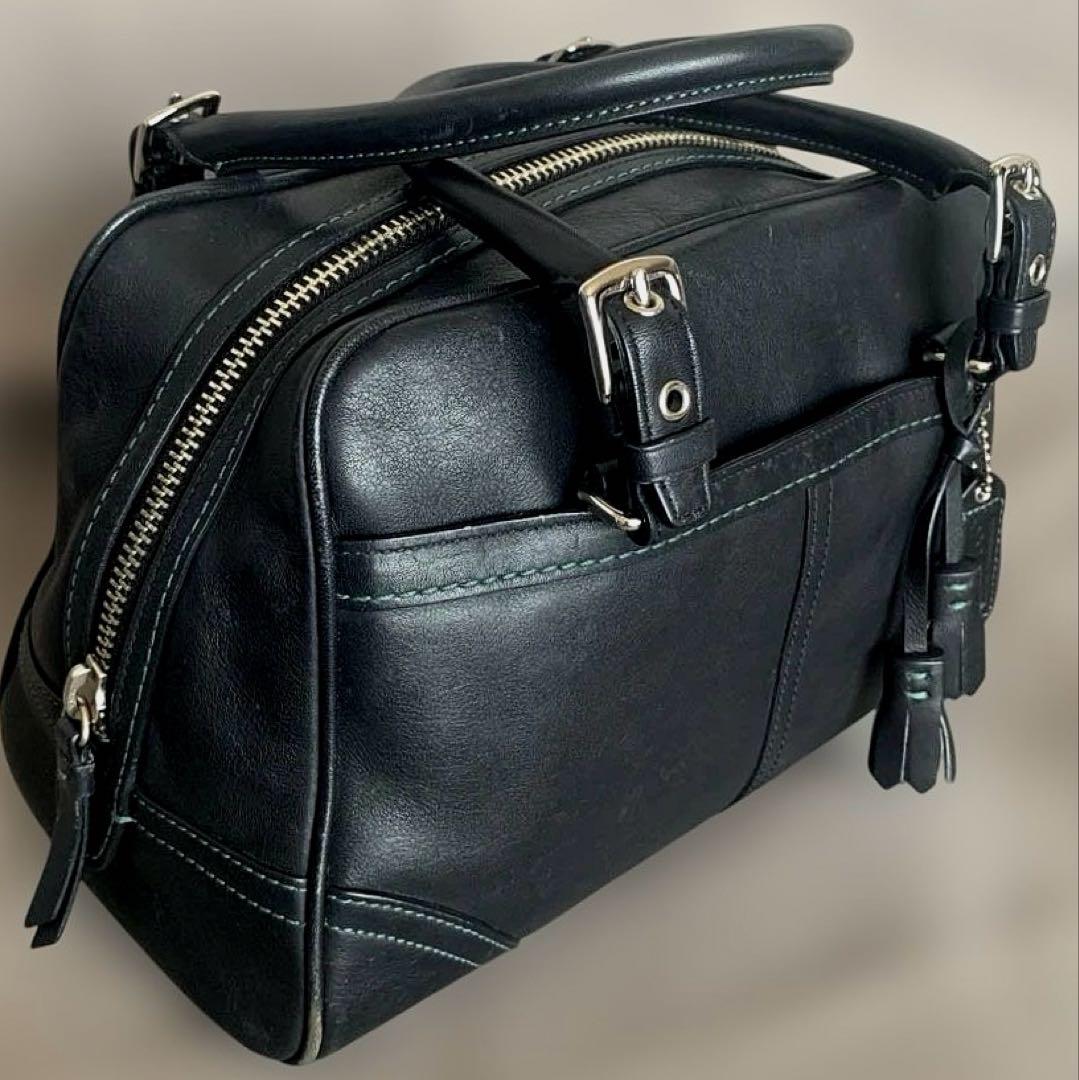 d*2様 COACH ハンドバッグ ミニボストン ブラック 黒