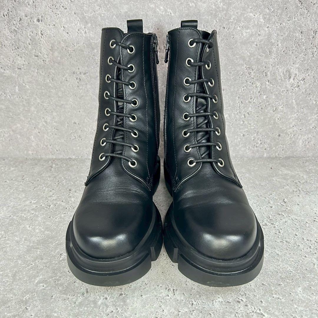 【箱付 美品】ペリーコサニー レースアップブーツ コンバットブーツ レザー 35