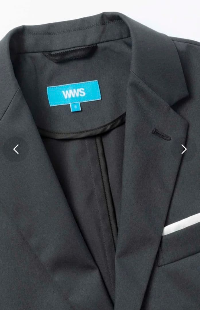 【新品未使用品】WWS　Bizテーラードジャケット　チャコールグレー 　Sサイズ