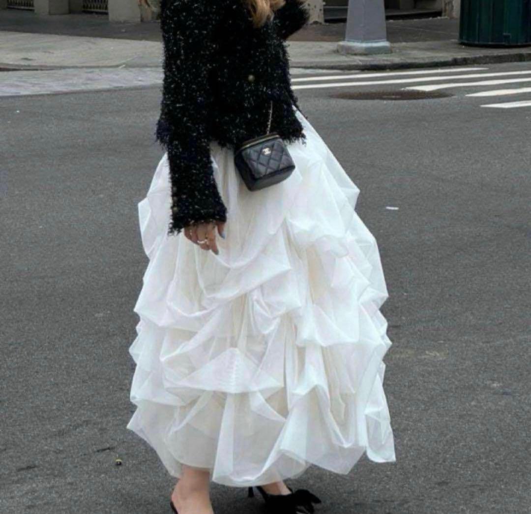 THE TOE Iris Tulle Skirtアイリスチュールスカート 白 S
