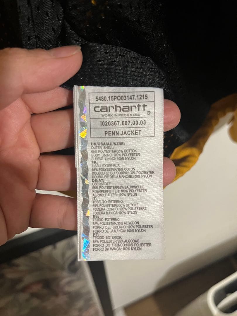 carhartt Cロゴ付きマスタードジャケット