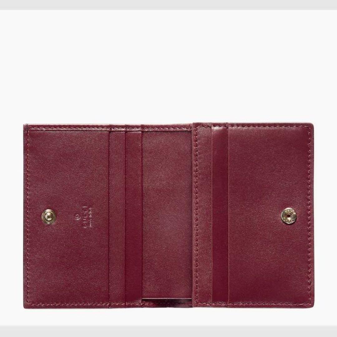 GUCCI ロッソ アンコーラ　二つ折り財布【包装、リボンそのまま】