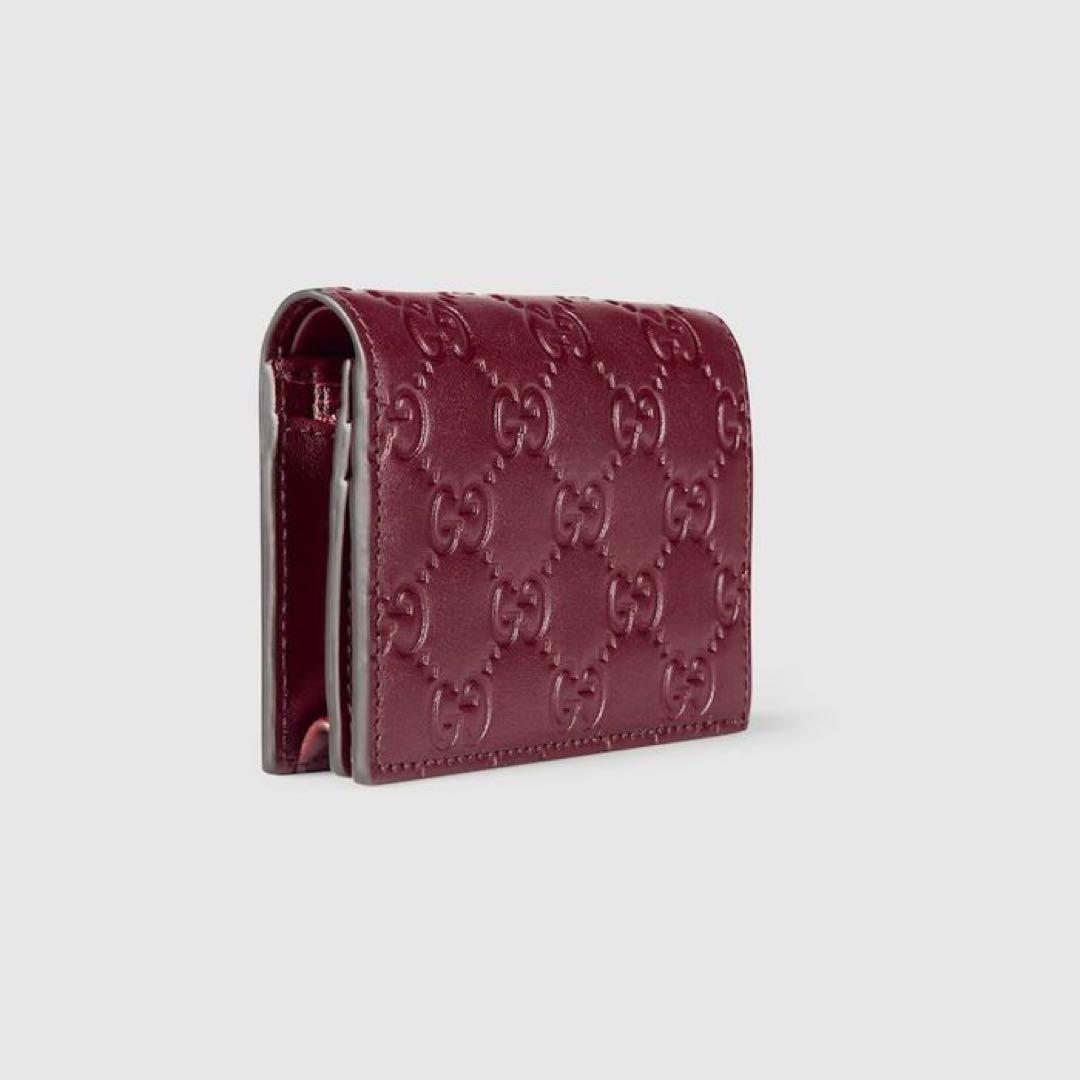GUCCI ロッソ アンコーラ　二つ折り財布【包装、リボンそのまま】