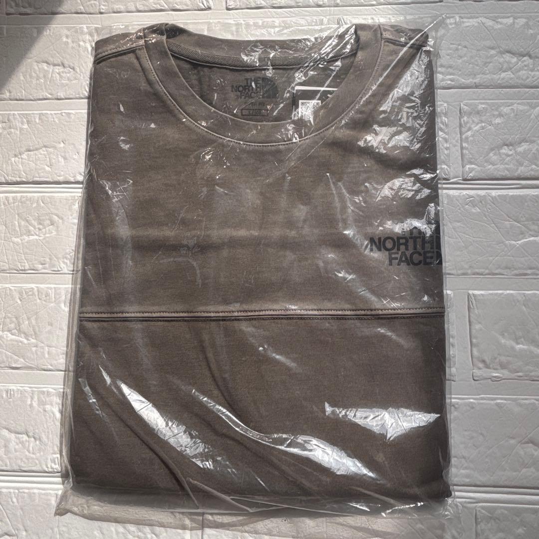 韓国限定✨ THE NORTH FACE ロゴ ステッチ Tシャツ ブラウン L