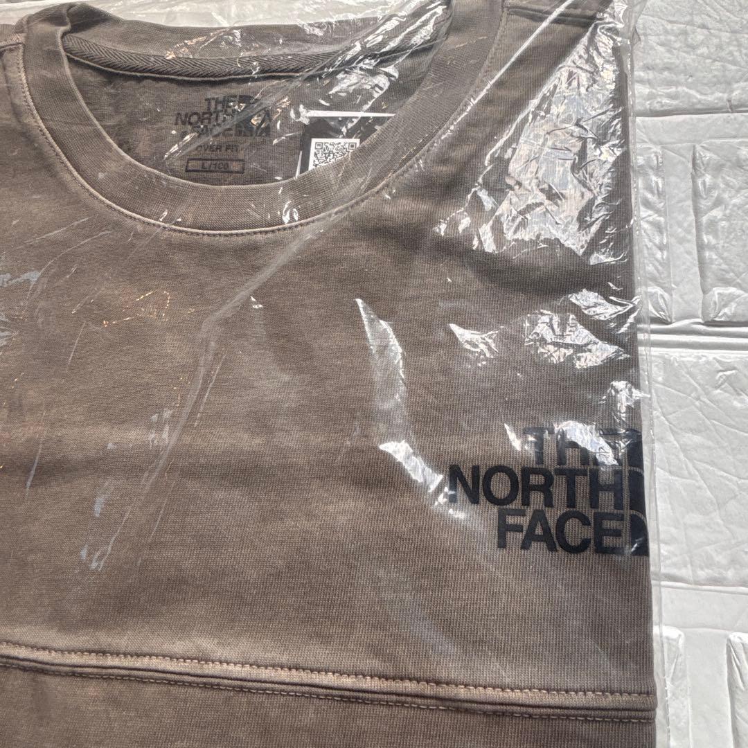 韓国限定✨ THE NORTH FACE ロゴ ステッチ Tシャツ ブラウン L