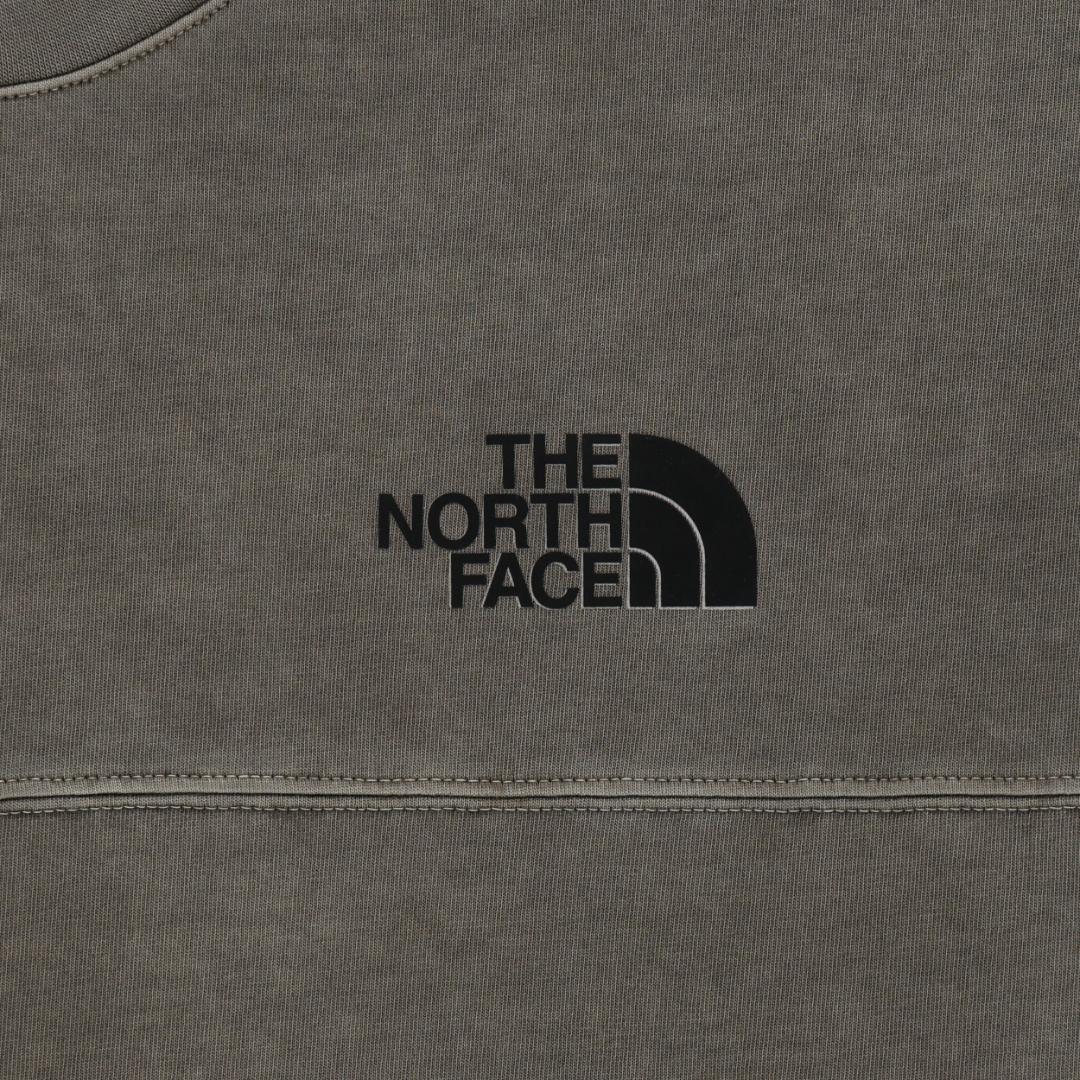 韓国限定✨ THE NORTH FACE ロゴ ステッチ Tシャツ ブラウン L