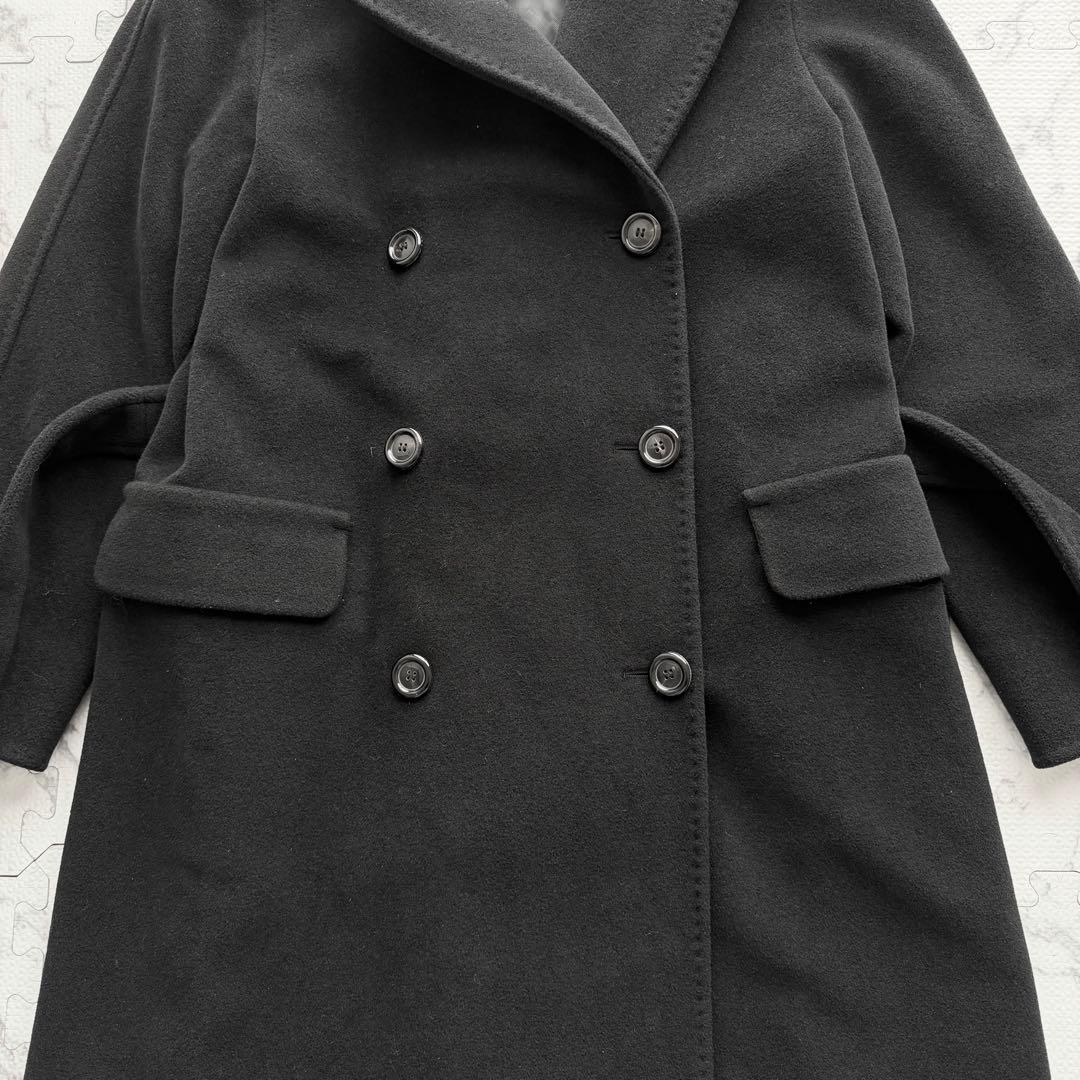 美品✨SPORTMAX カシミヤ アンゴラ混 ダブルブレスト　チェスターコート