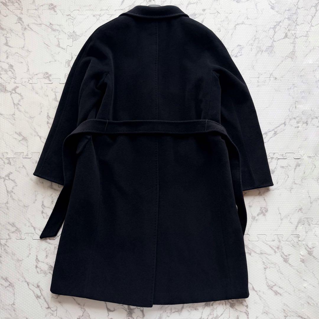 美品✨SPORTMAX カシミヤ アンゴラ混 ダブルブレスト　チェスターコート