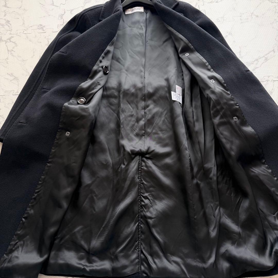 美品✨SPORTMAX カシミヤ アンゴラ混 ダブルブレスト　チェスターコート