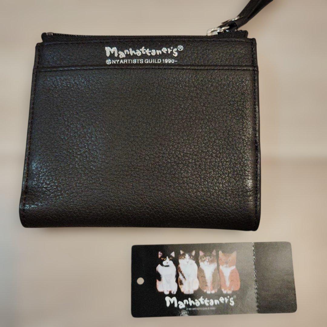 Manhattaner'sマンハッタナーズ☆フィグシリーズ猫☆二つ折り財布新品