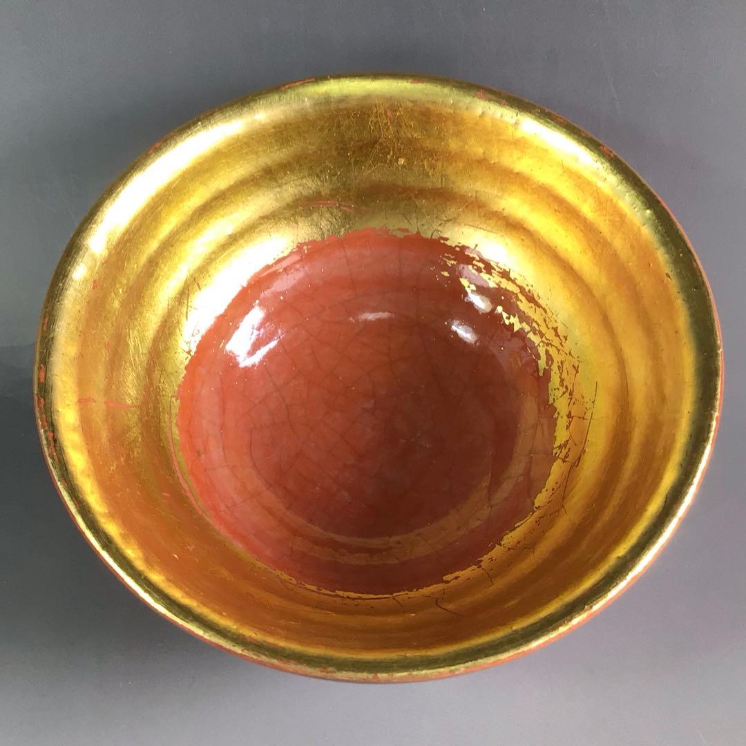 Ｒ６８８　嶋台茶碗　『桂窯造』『金銀一双』　共箱　茶道具