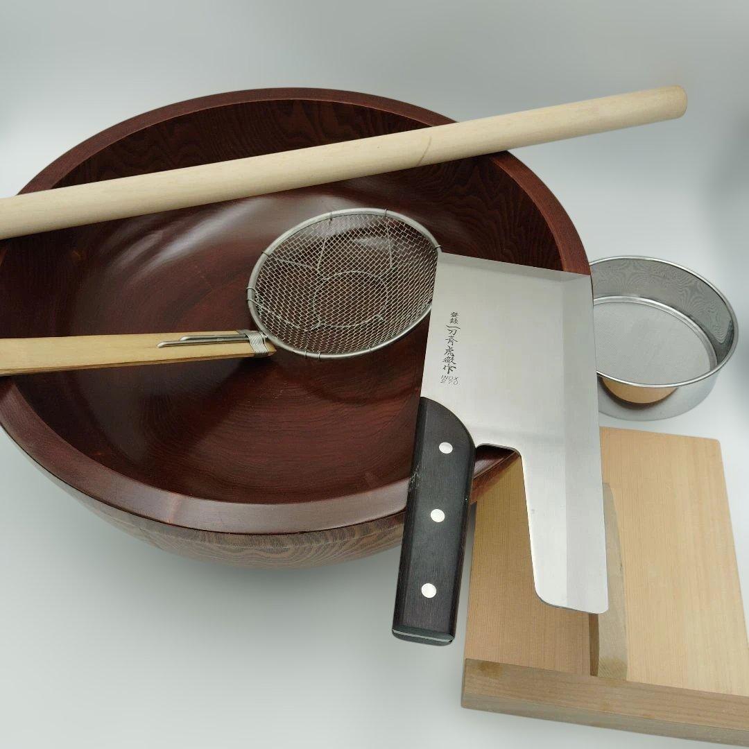 中古 美品 蕎麦打ちセット 自宅そば打ち うどん麺打ちセット 6点セット