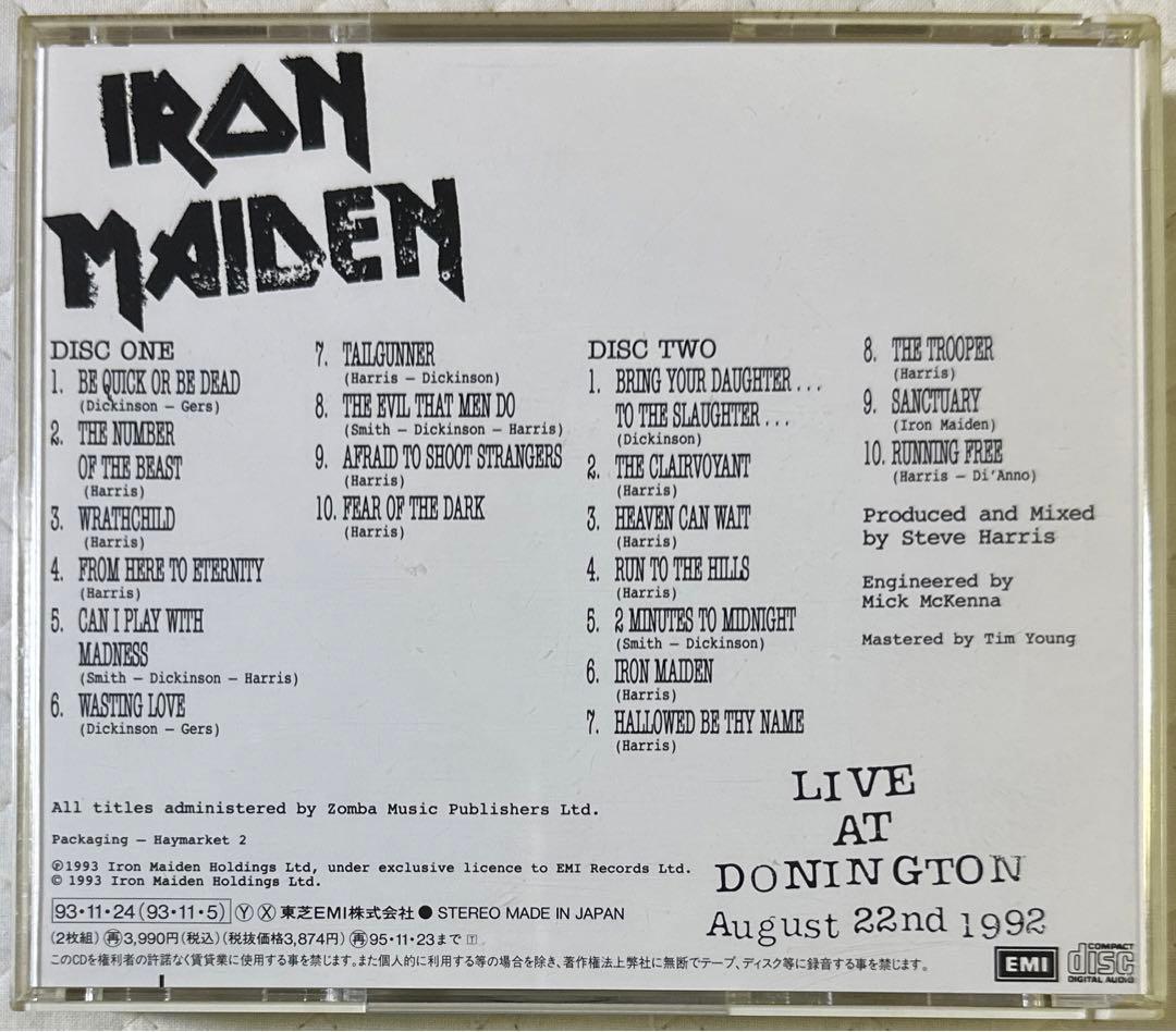 帯付き！国内盤2CD！アイアン・メイデン / モンスターズ・オブ・ロック1992