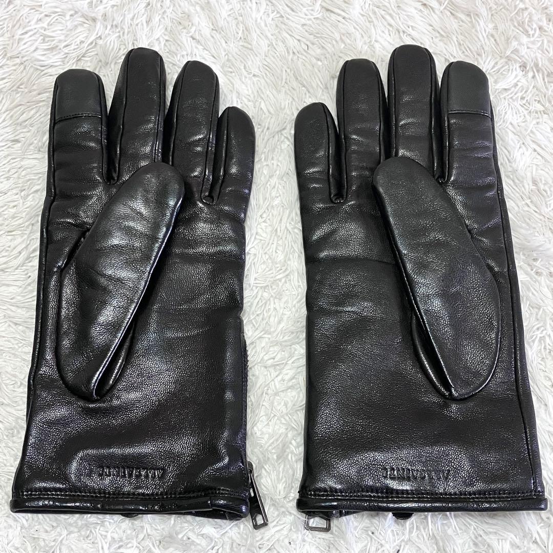 極美品 オールセインツ ALLSAINTS 山羊革 ゴートレザー 手袋 ブラック