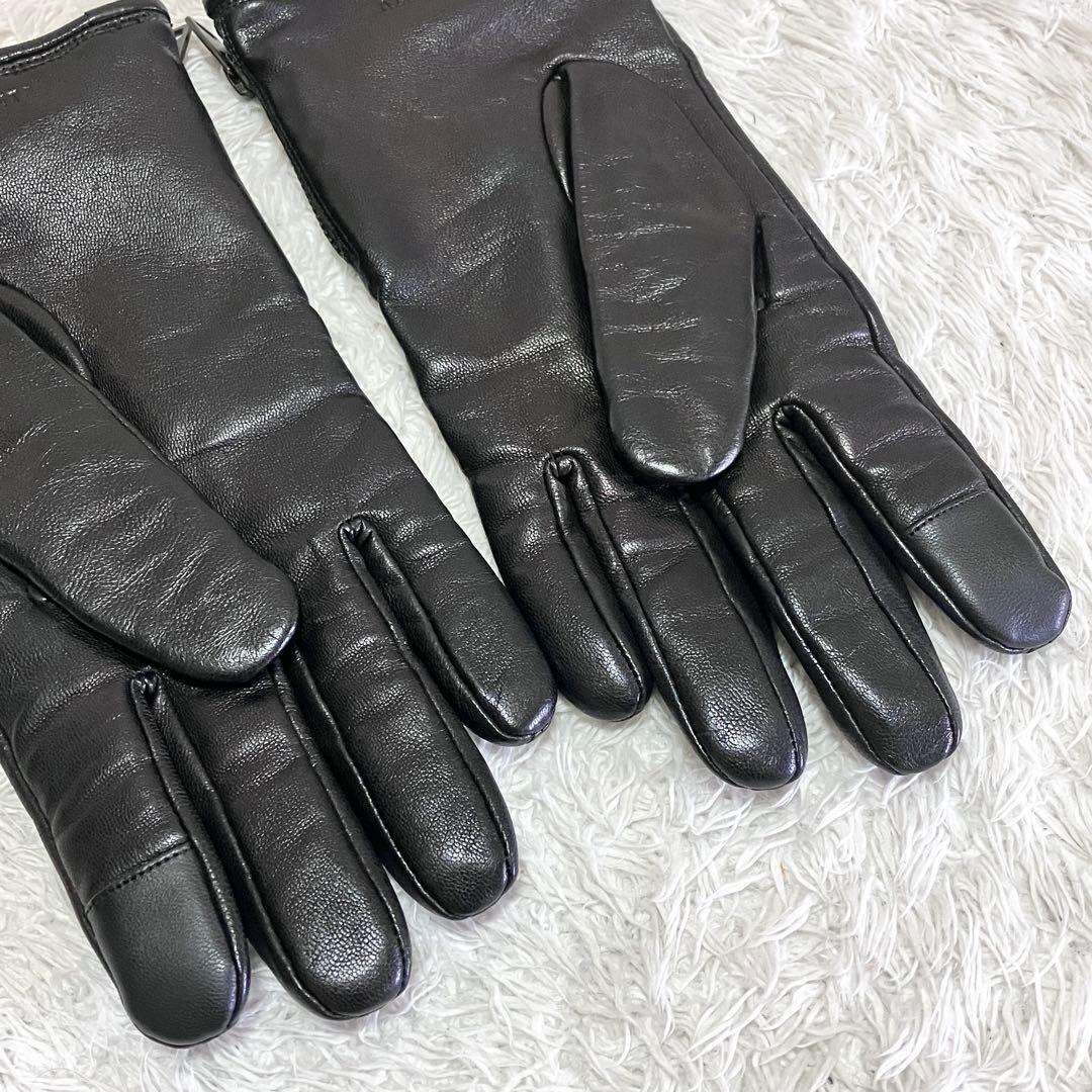 極美品 オールセインツ ALLSAINTS 山羊革 ゴートレザー 手袋 ブラック