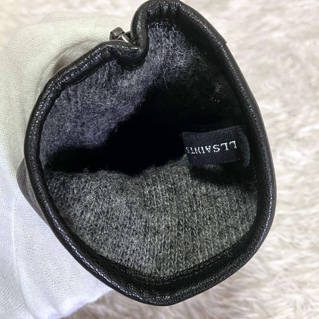 極美品 オールセインツ ALLSAINTS 山羊革 ゴートレザー 手袋 ブラック
