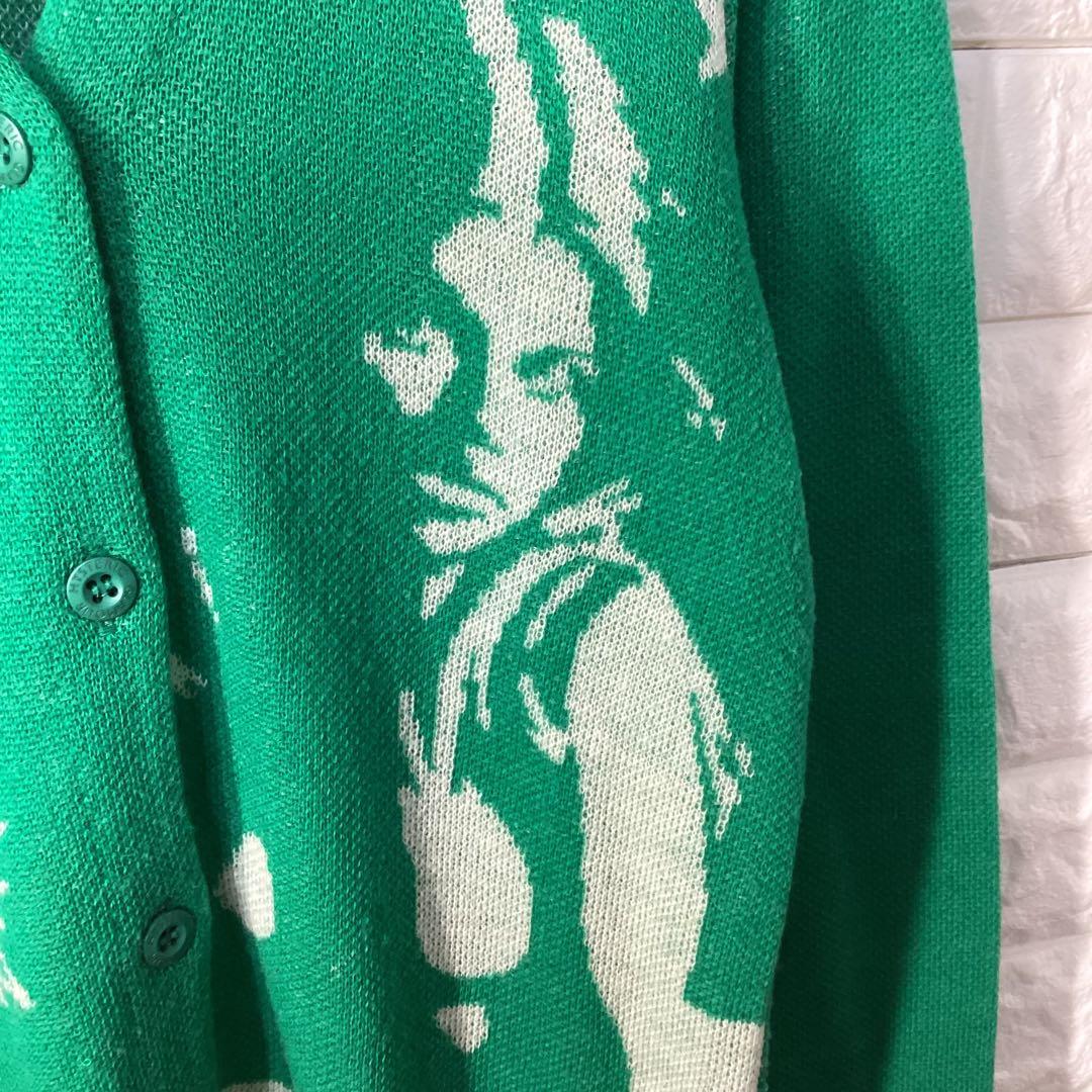 HYSTERIC GLAMOUR　ヒスガール　ニットカーディガン　グリーン